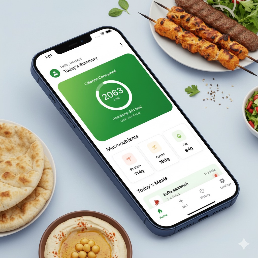 Kam Calorie App Interface